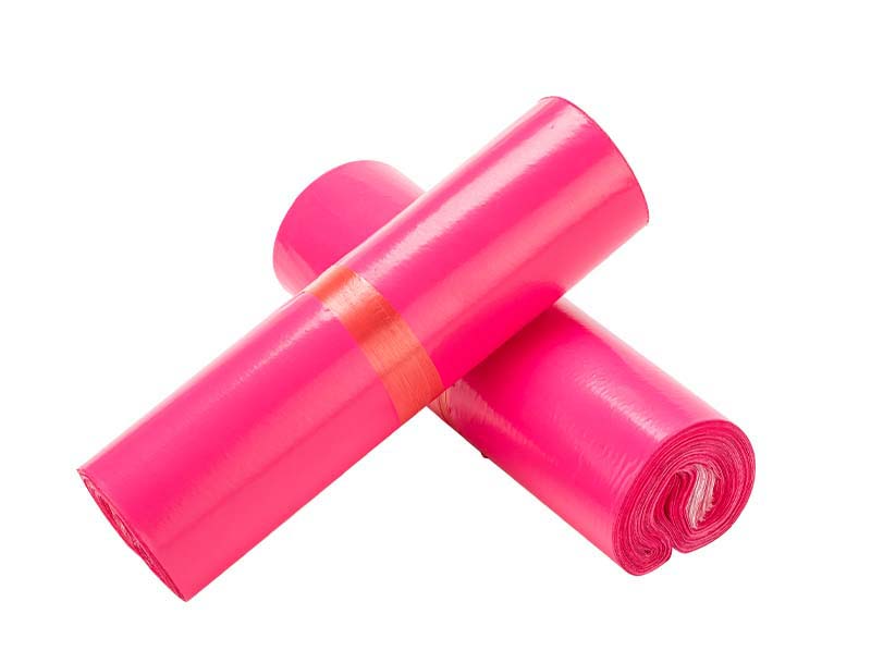 邕宁玫红色快递袋-02